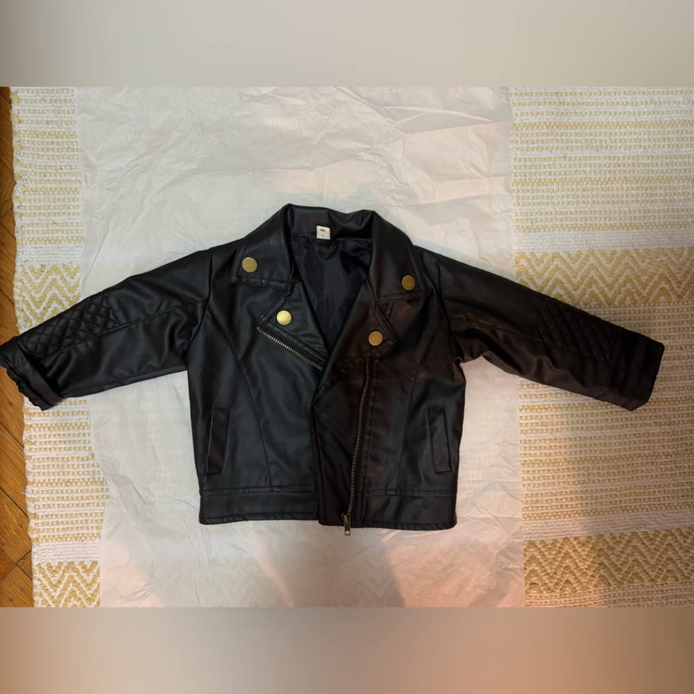 Girl leather jacket